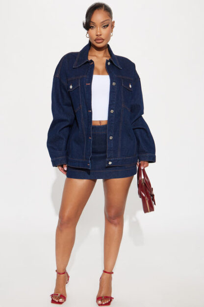 Campera Denim Oversize de Manga Larga